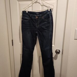 Women's Silver Dark Blue Jeans Size 32x33